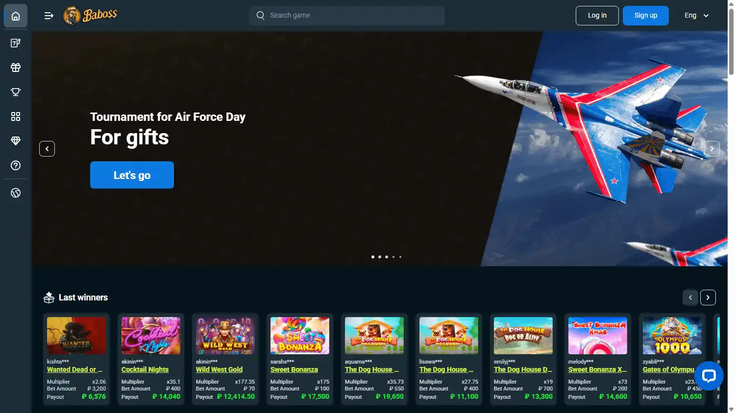 Baboss Casino screenshot 1