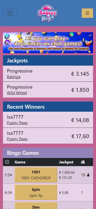 BabsysBingo Casino screenshot 4