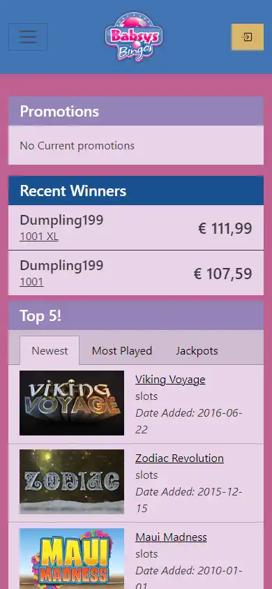 BabsysBingo Casino screenshot 6