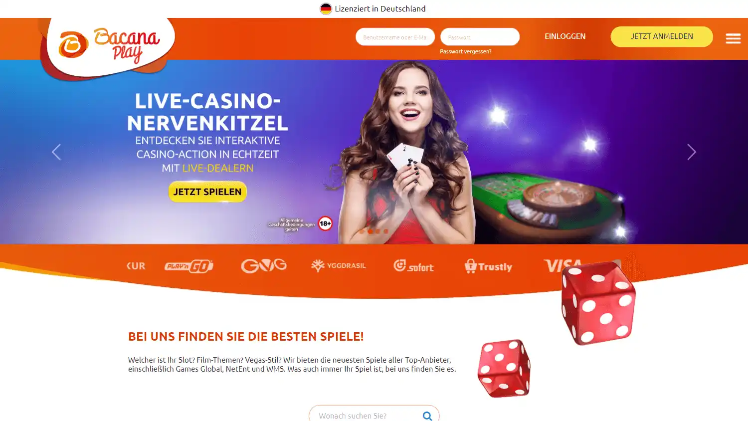 BacanaPlay Casino DE screenshot 1