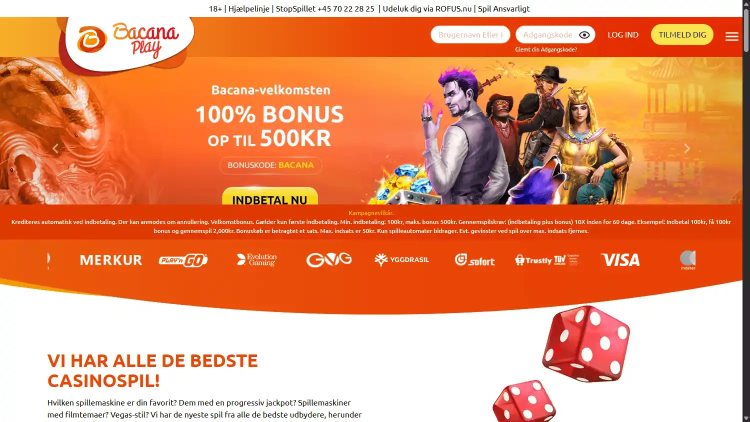BacanaPlay Casino DK screenshot 1