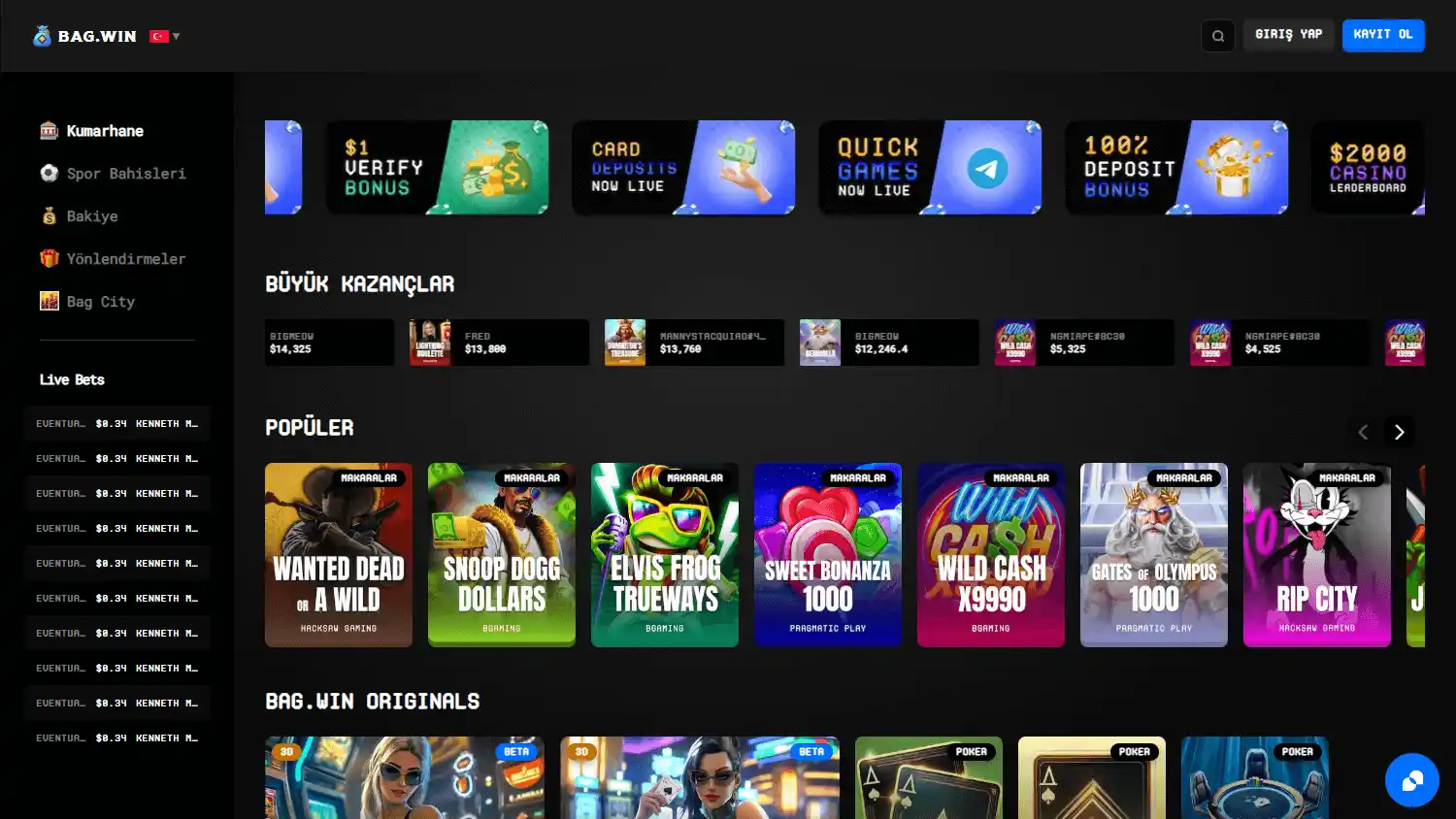 Bag.win Casino screenshot 1