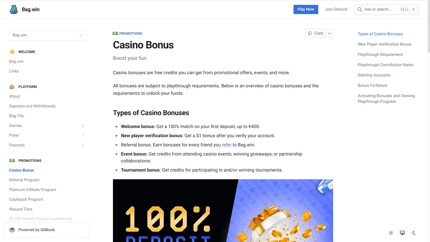 Bag.win Casino screenshot 2