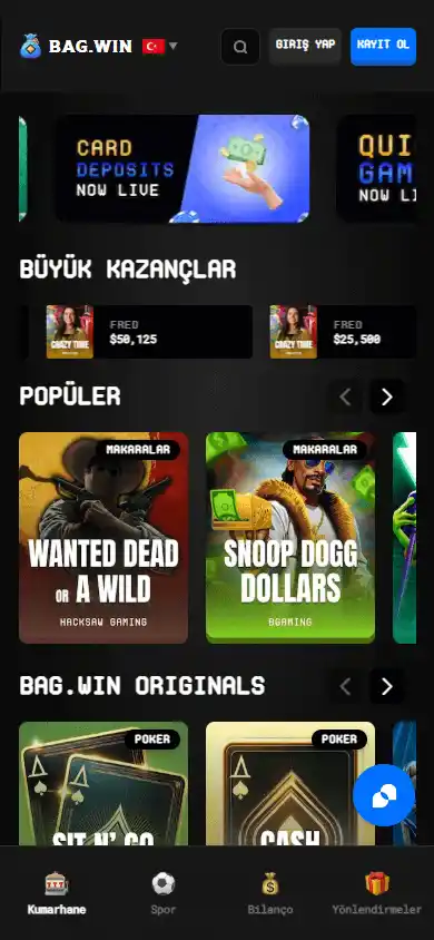 Bag.win Casino screenshot 3