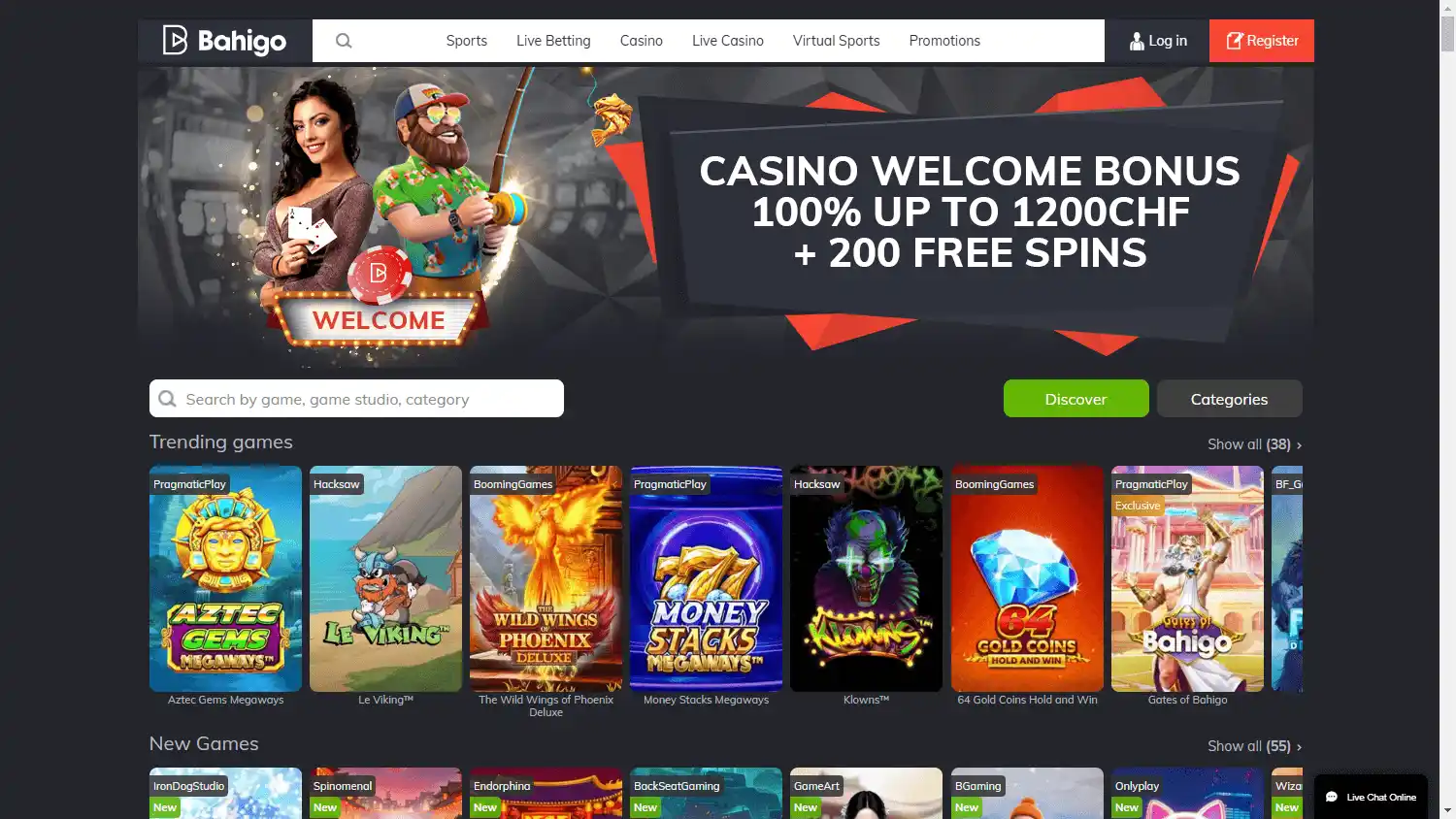 Bahigo Casino screenshot 2