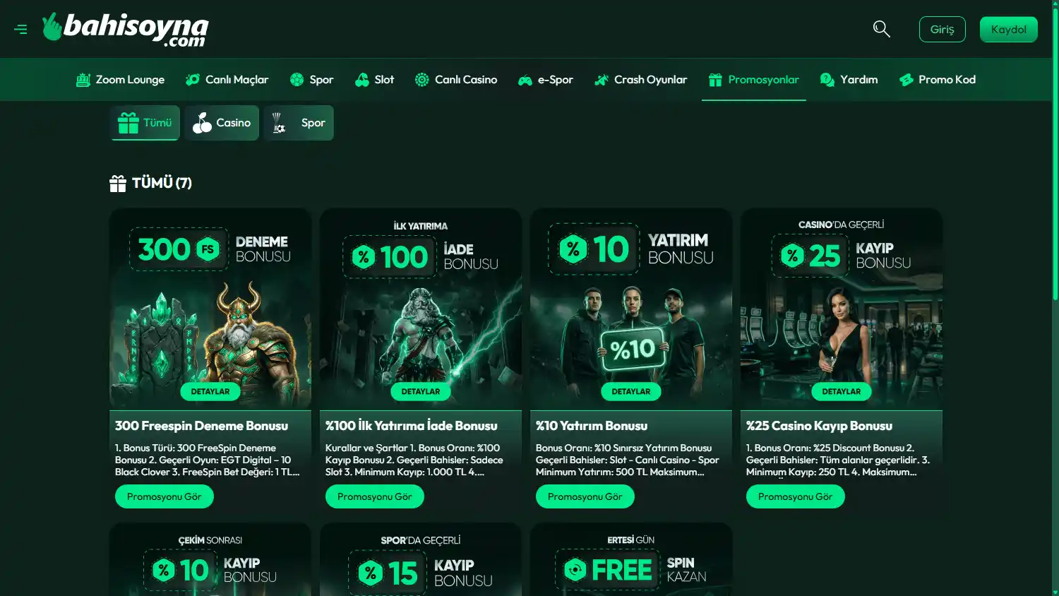 Bahisoyna Casino screenshot 3
