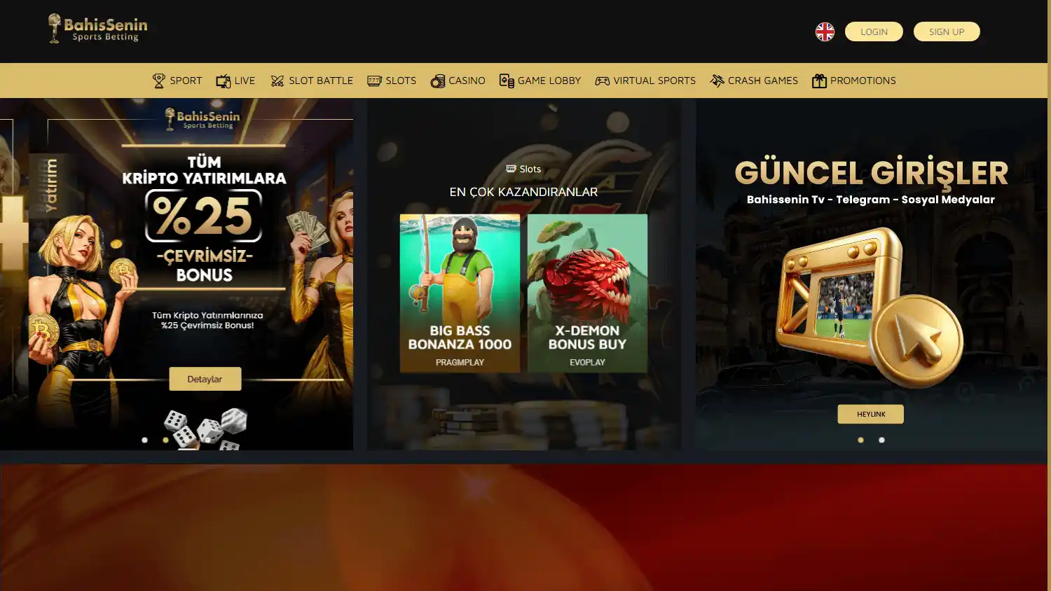 Bahissenin Casino screenshot 1
