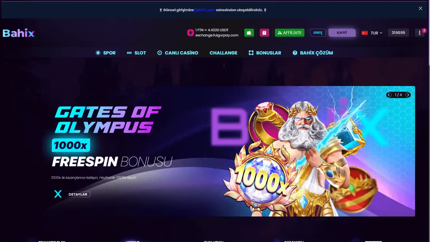 Bahix Casino screenshot 1