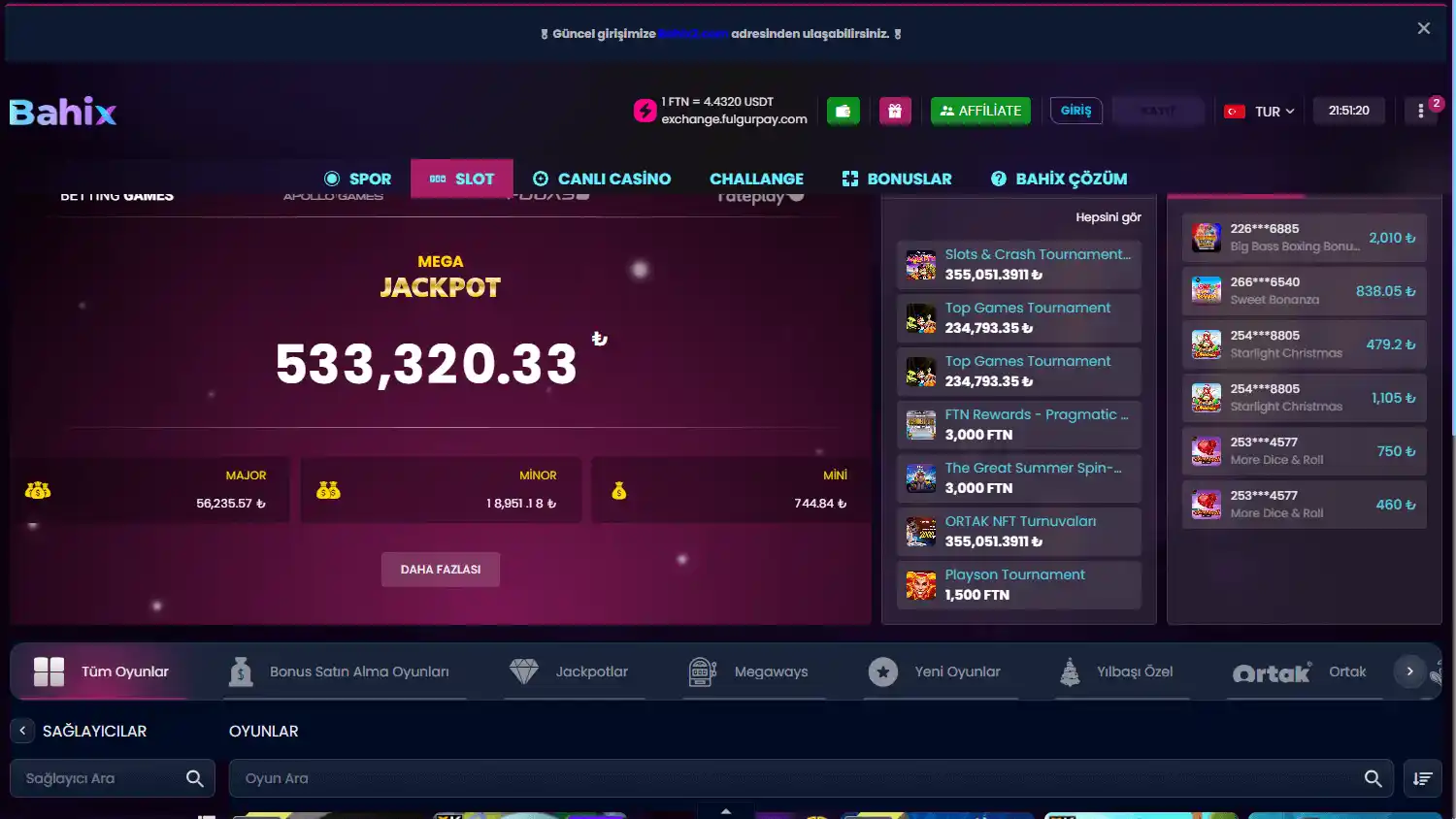 Bahix Casino screenshot 2