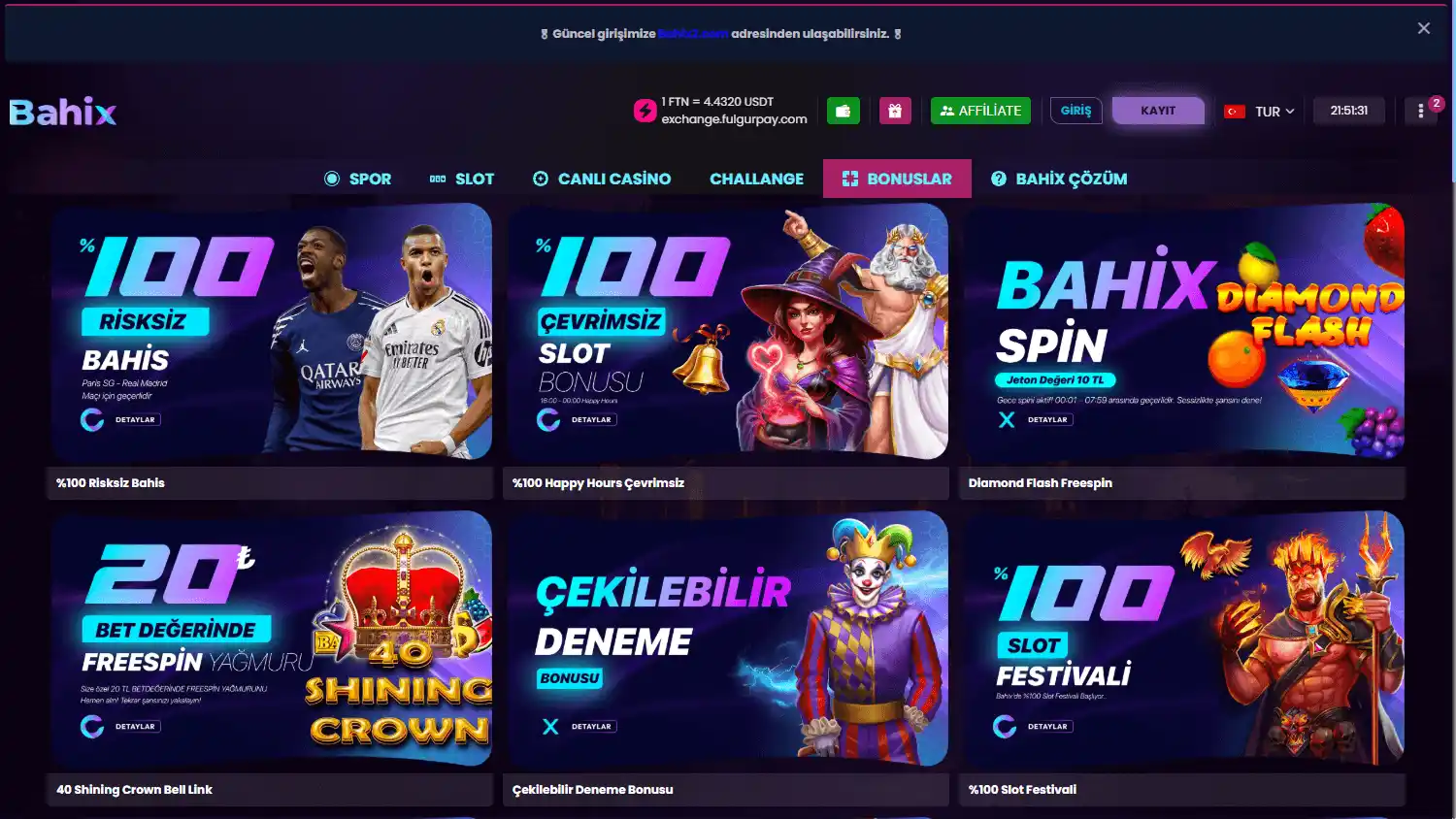 Bahix Casino screenshot 3