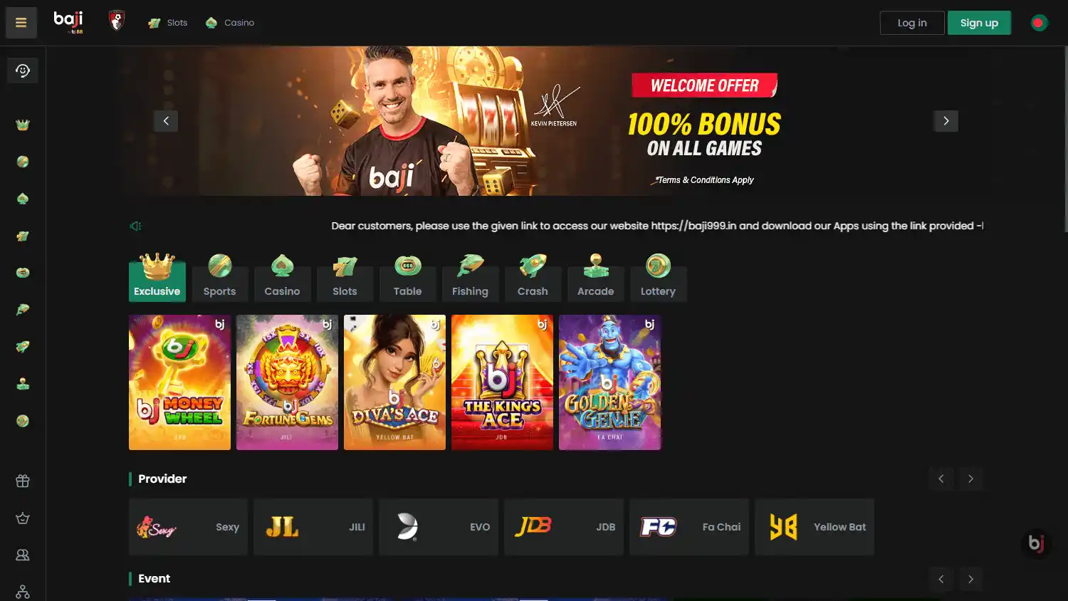 Baji Casino screenshot 1