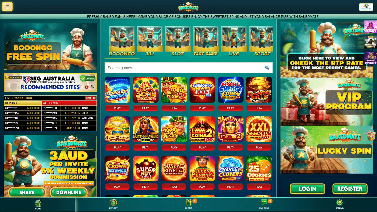 BakedMate Casino screenshot 1