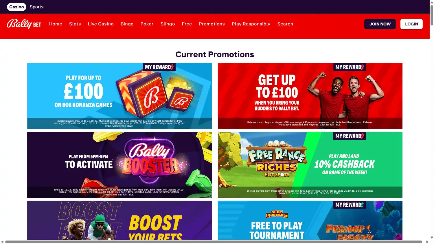 Bally Casino UK screenshot 3