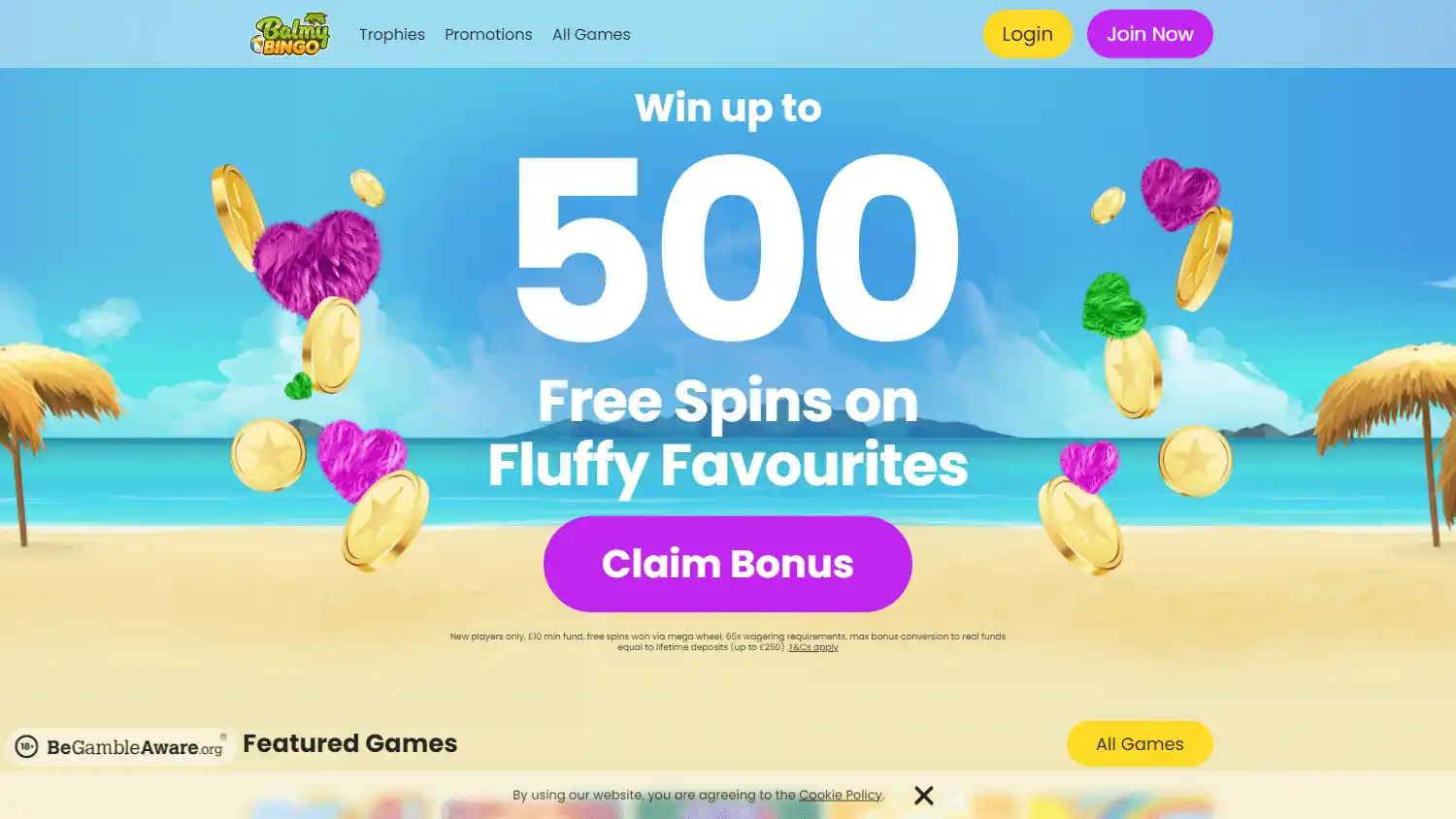 Balmy Bingo Casino screenshot 1