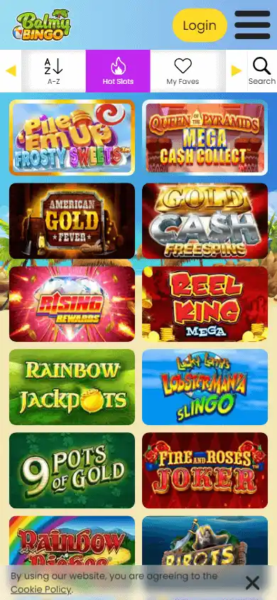 Balmy Bingo Casino screenshot 5