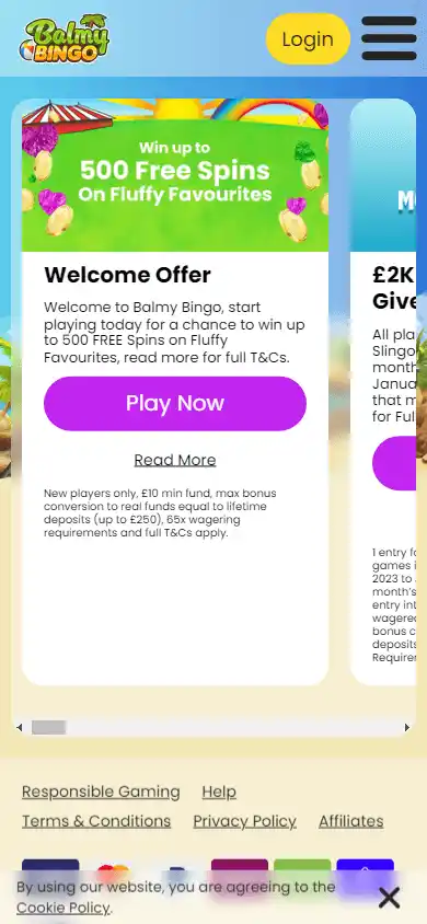 Balmy Bingo Casino screenshot 6