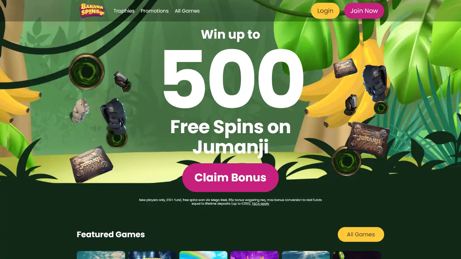 Banana Spins Casino screenshot 1