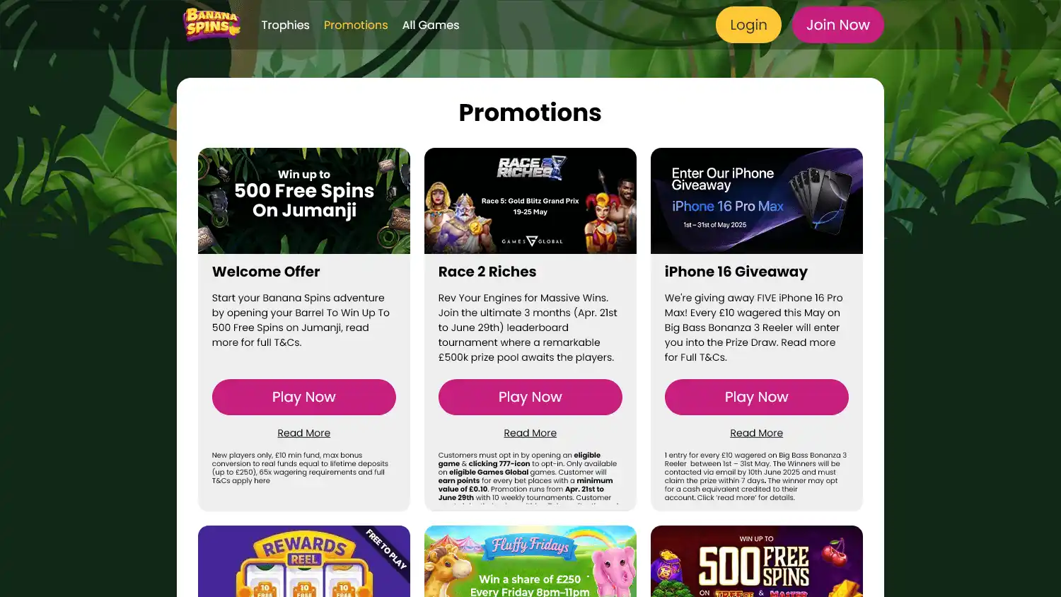 Banana Spins Casino screenshot 3