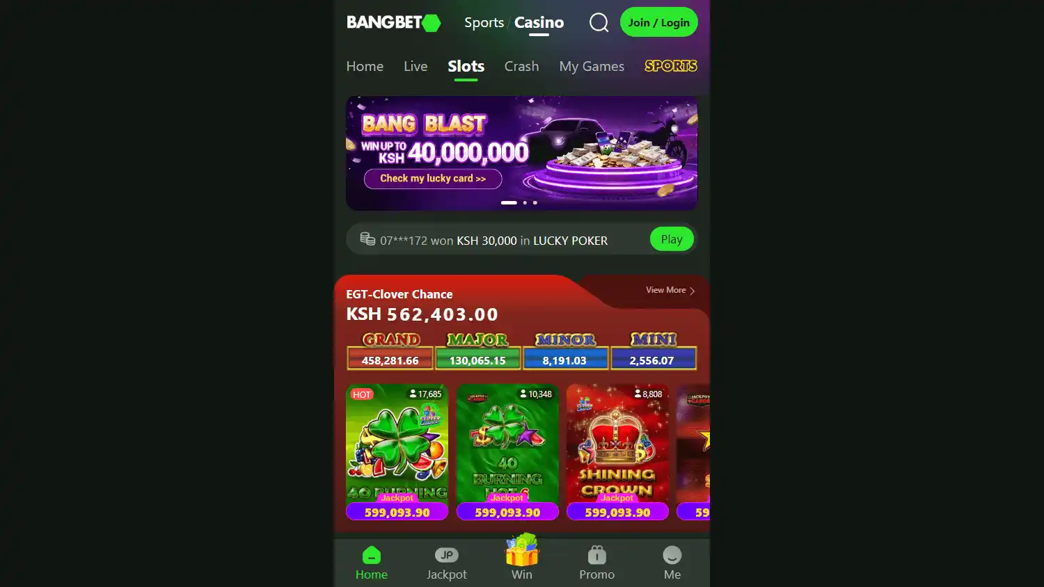 Bangbet Casino screenshot 2