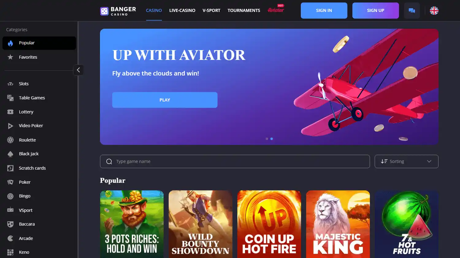 Banger Casino screenshot 1