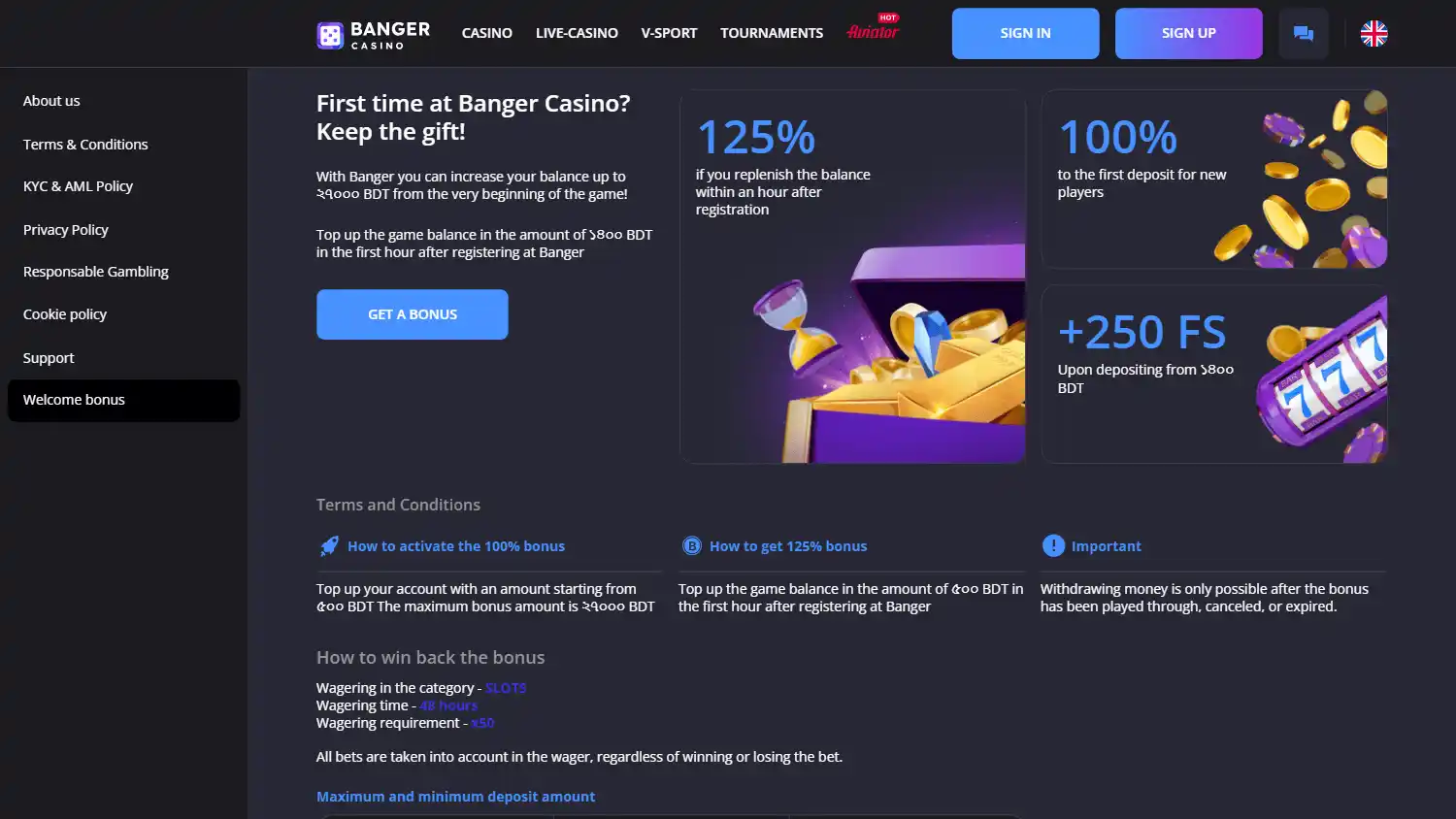 Banger Casino screenshot 3