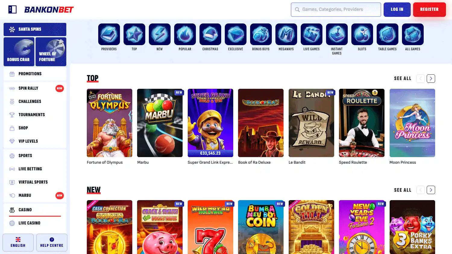 Bankonbet Casino screenshot 2