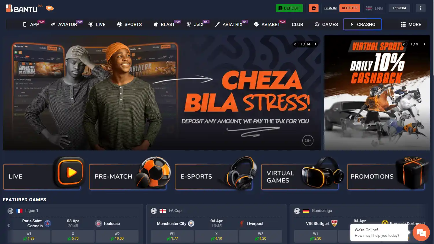 Bantubet Casino KE screenshot 1