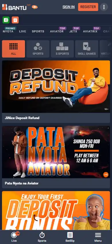 Bantubet Casino MZ screenshot 7