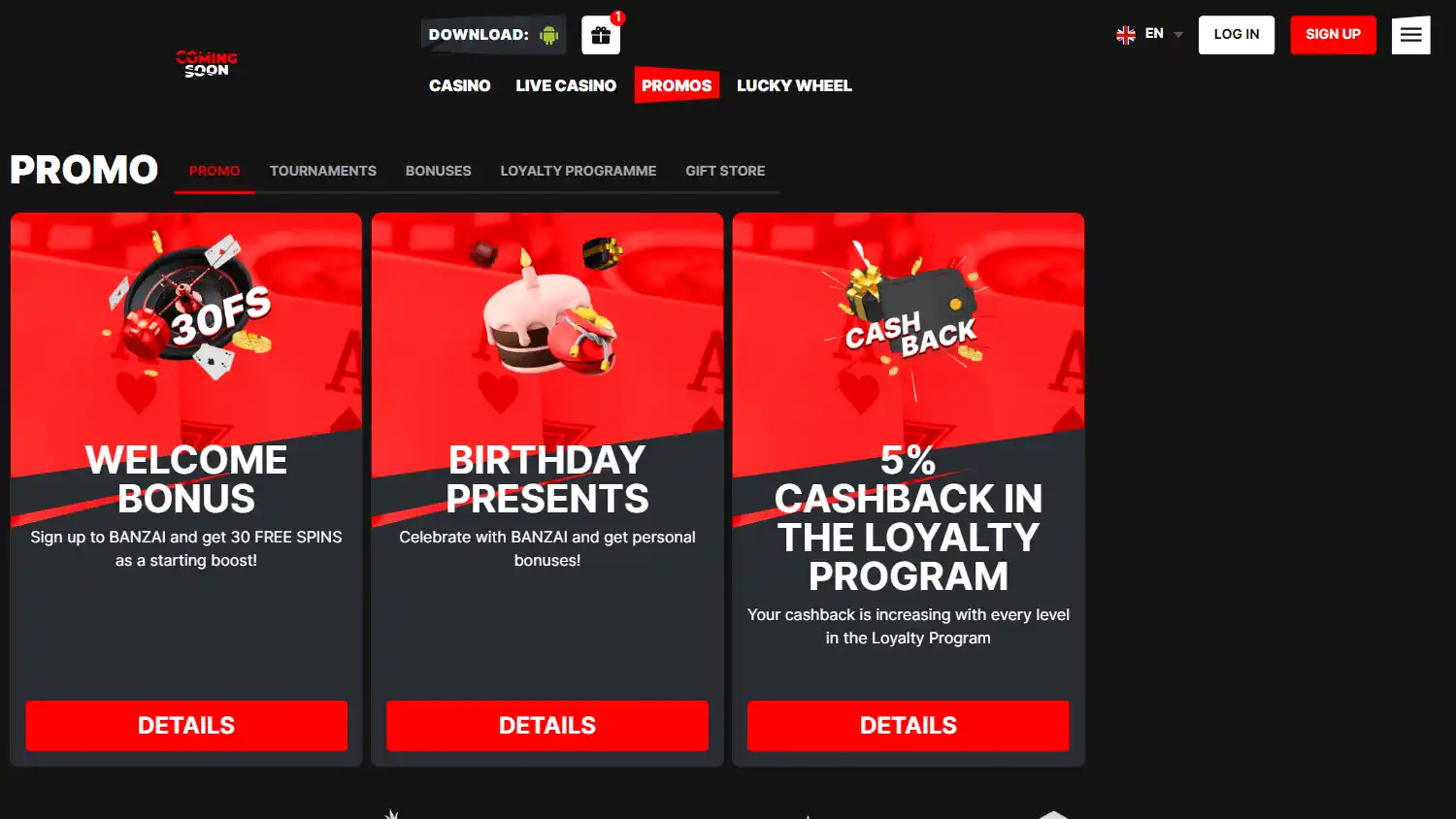 BanzaiBet Casino screenshot 2