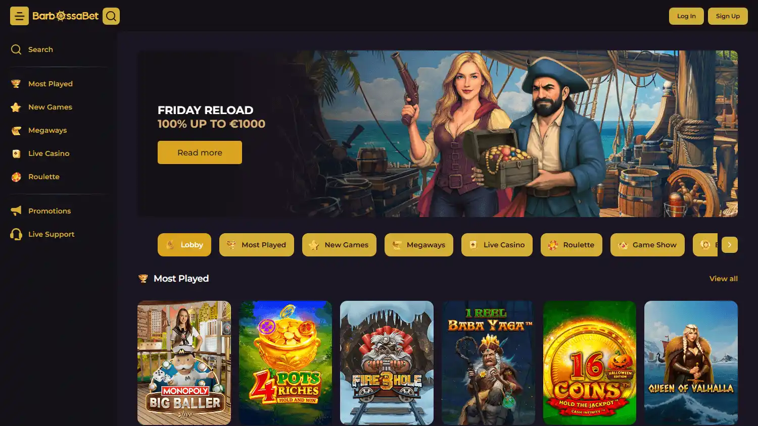 BarbossaBet Casino screenshot 2