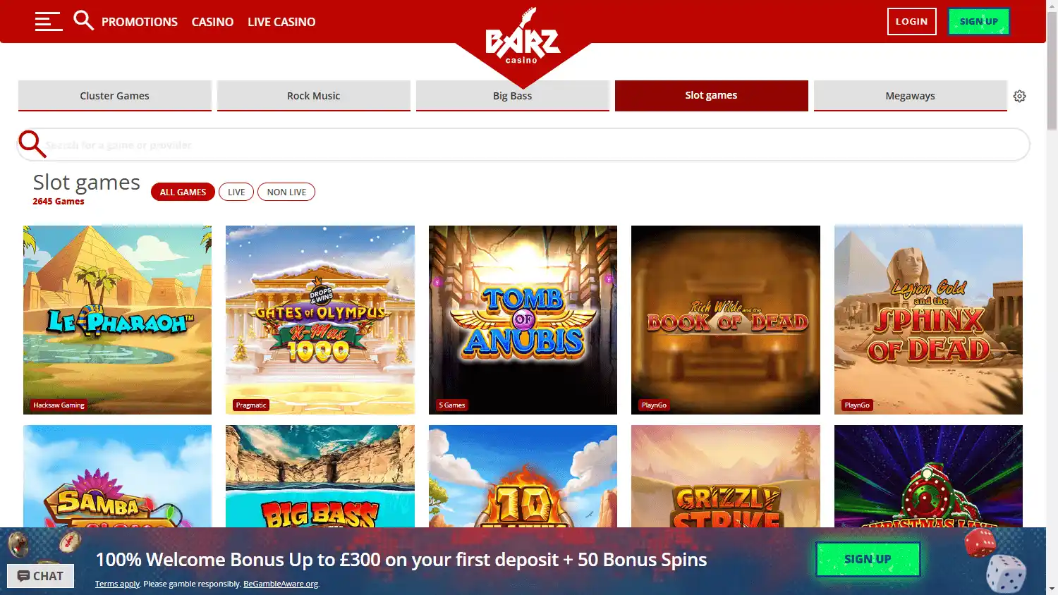 Barz Casino screenshot 2