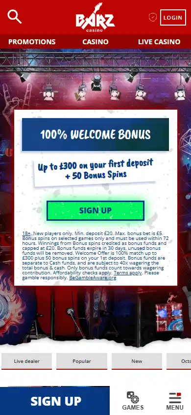 Barz Casino screenshot 4