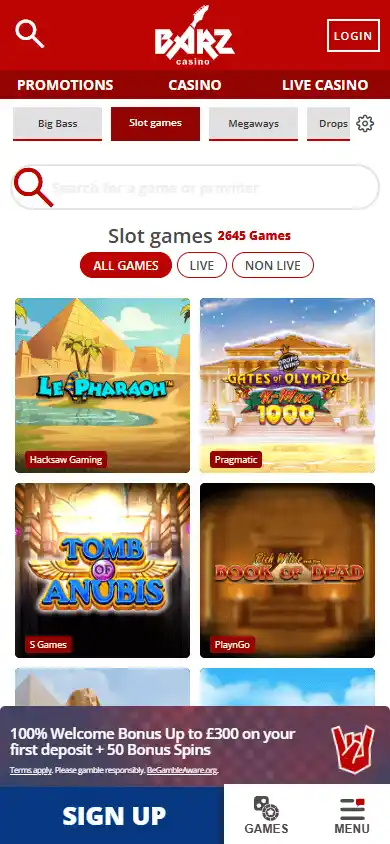 Barz Casino screenshot 5