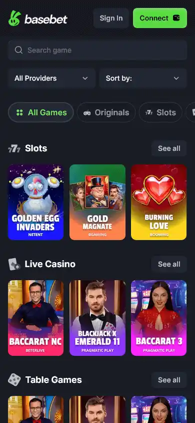 Basebet Casino screenshot 4