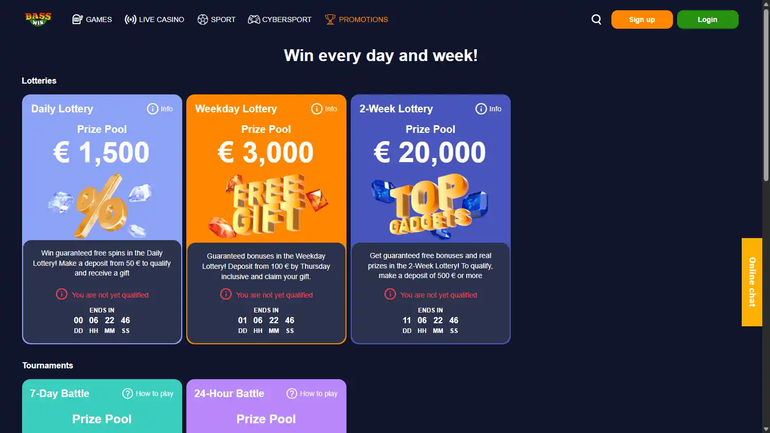 Bass Win Casino screenshot 3