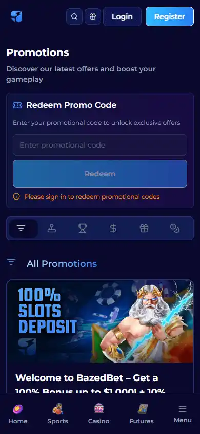 Bazedbet Casino screenshot 6