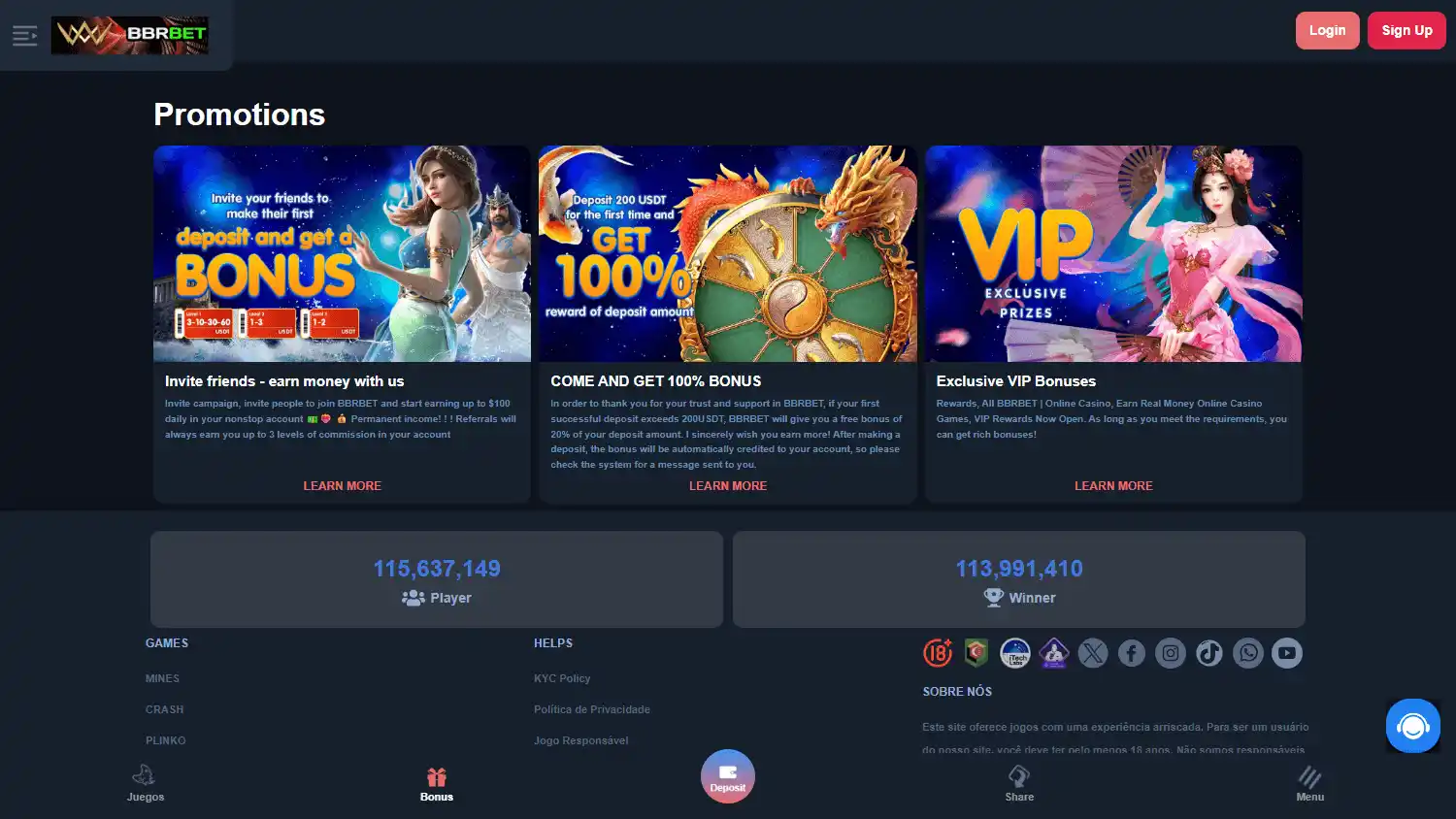 BBRBET Casino screenshot 2