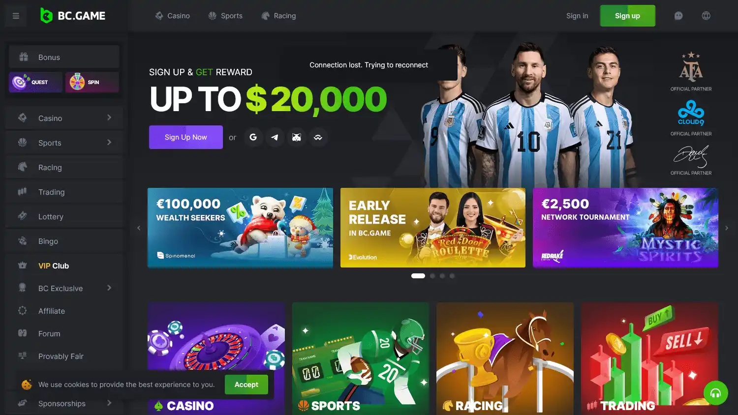 BC.Game Casino screenshot 1