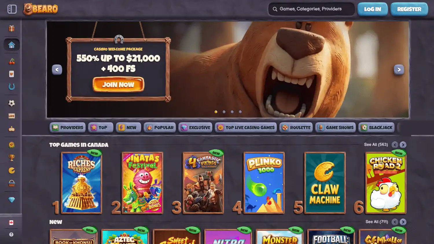 Bearo Casino screenshot 1