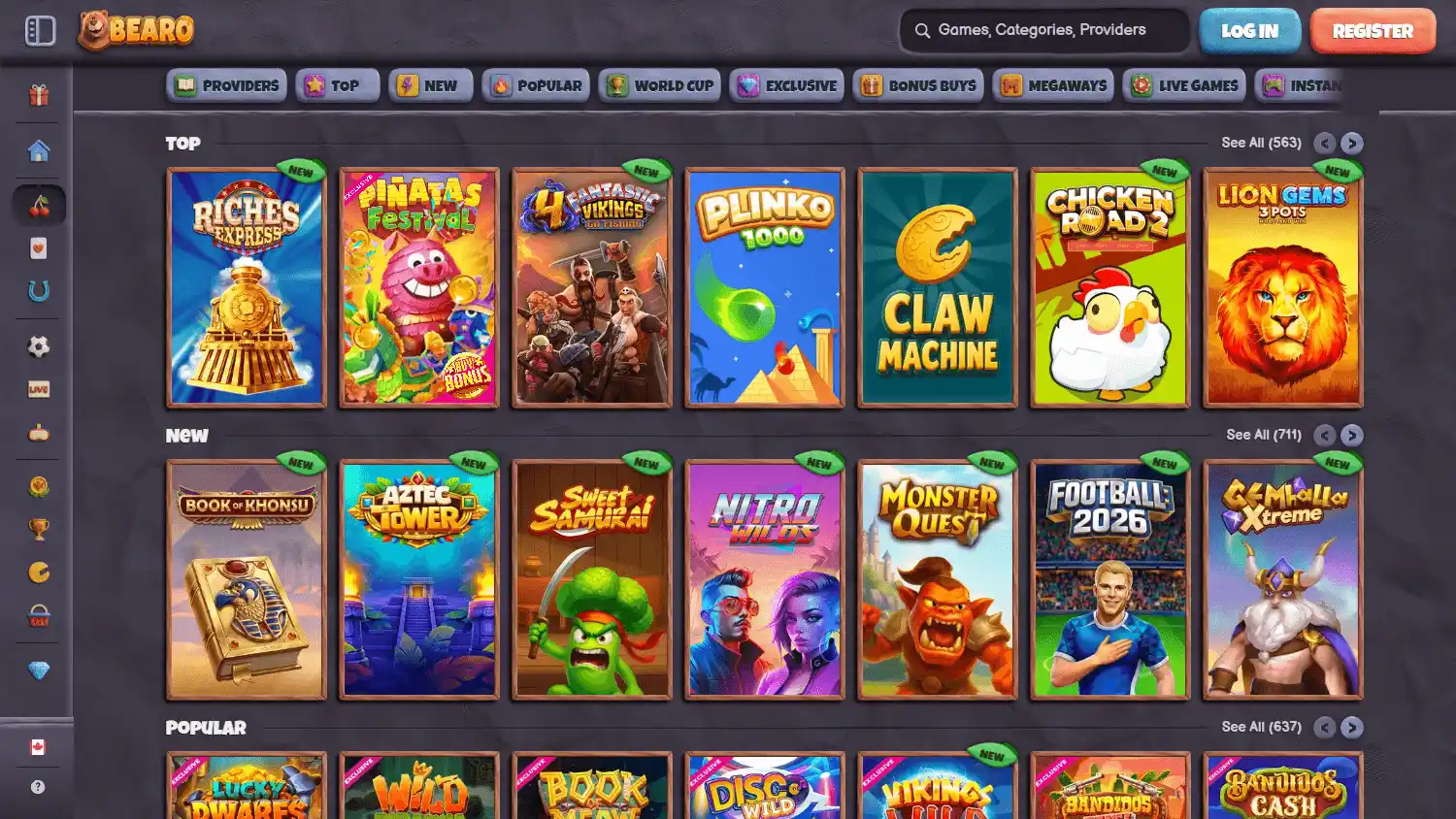 Bearo Casino screenshot 2