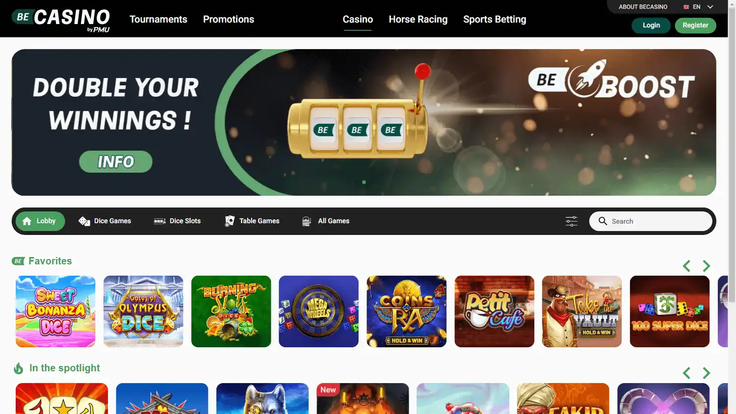 BeCasino screenshot 1