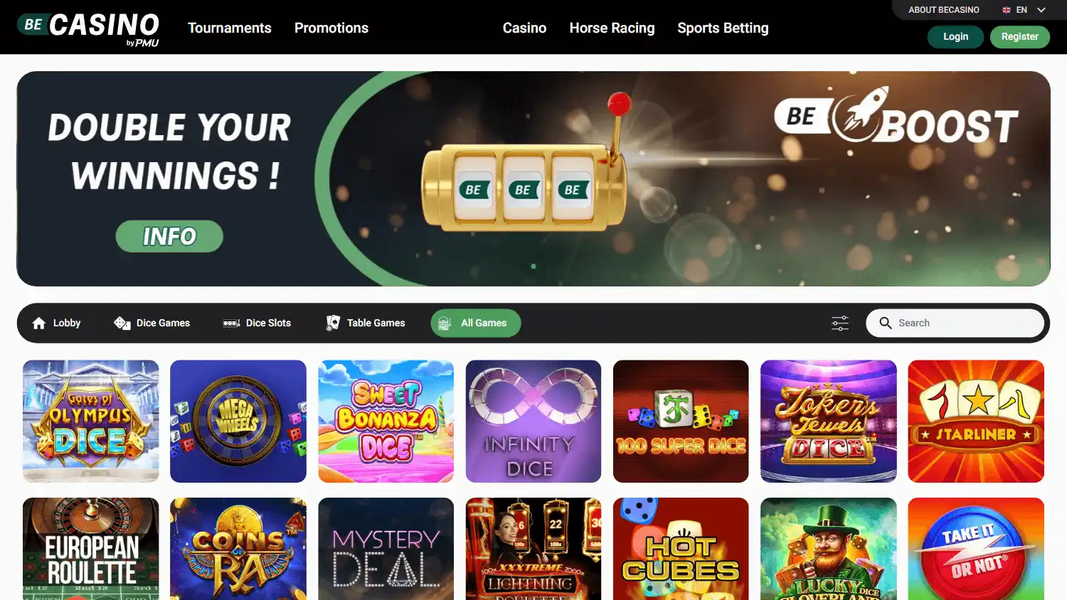 BeCasino screenshot 2