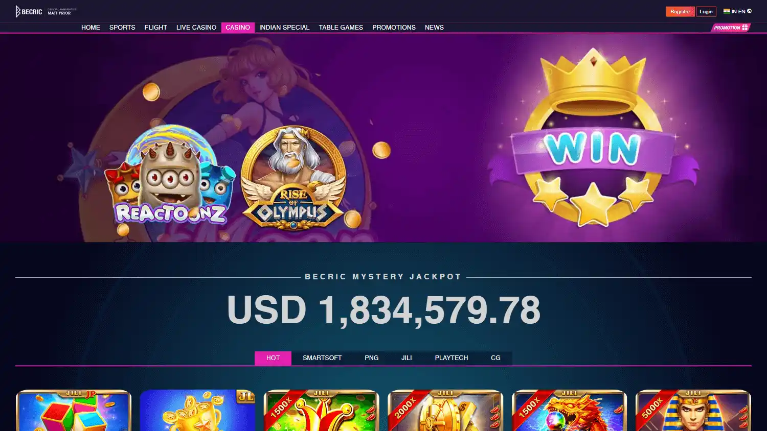 BeCric Casino screenshot 2