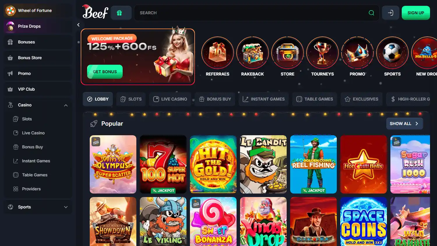 Beef Casino screenshot 1