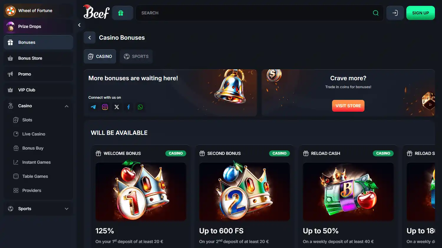 Beef Casino screenshot 2