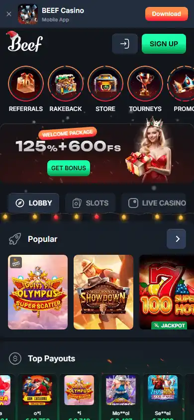 Beef Casino screenshot 3