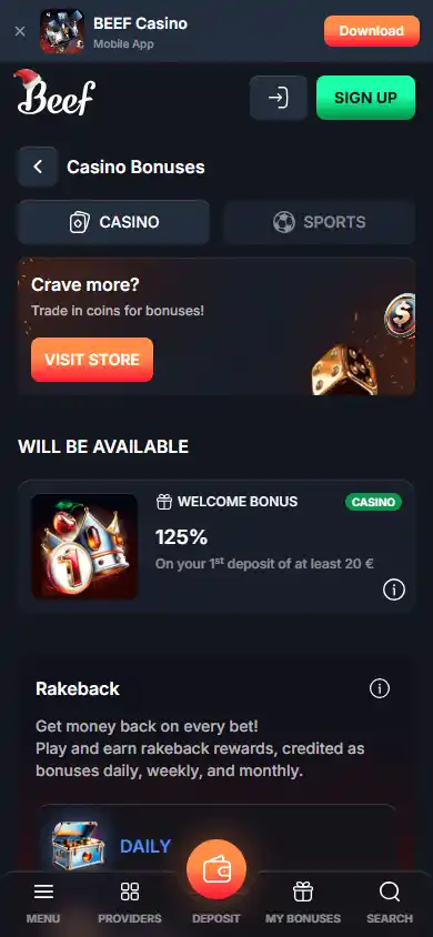 Beef Casino screenshot 5