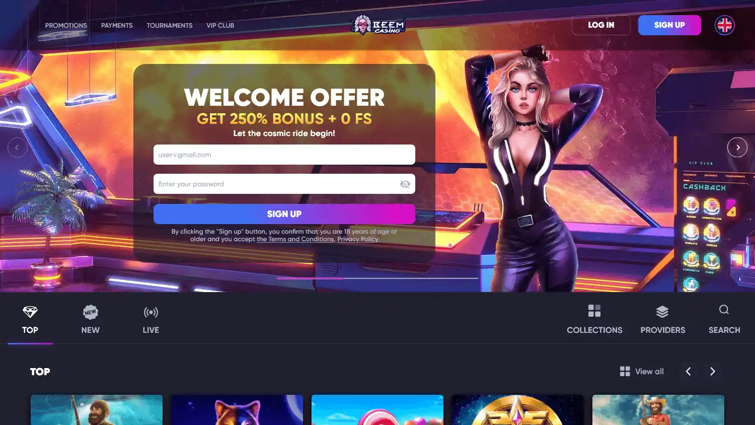 Beem Casino screenshot 1