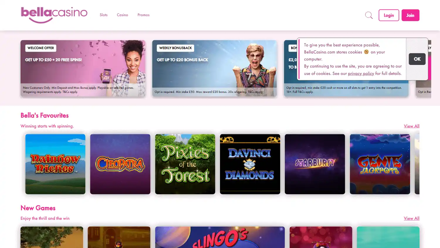 Bella Casino screenshot 1