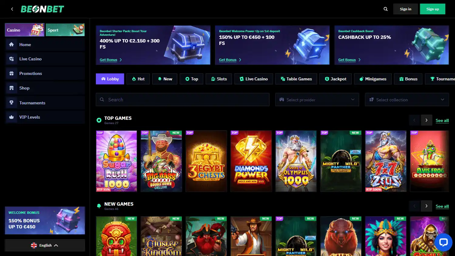 BeonBet Casino screenshot 1
